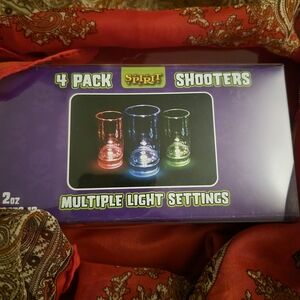 Spirit Party Shot Glasses, Set Of Four with Colorful L.E.D. Lights